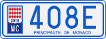 License plate of Monaco, Cars