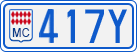 License plate of Monaco, Cars