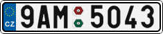License plate of the Czech Republic, Cars (2001)