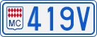 License plate of Monaco, Cars