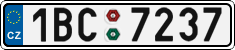 License plate of the Czech Republic, Cars (2001)