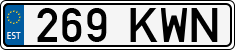 License plate of Estonia, Regular car plates