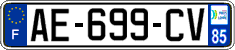 French license plate, SIV (ordinary)