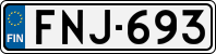 License plate of Finland, Cars