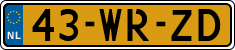 License plate of the Netherlands, Trailers