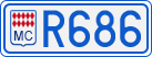 License plate of Monaco, Cars