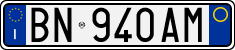 License plate of Italy, Cars (1994 year series)