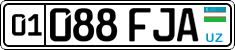License plate of Uzbekistan, Organizations
