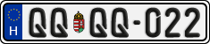 license plates of Hungary, Regular plates (2022)