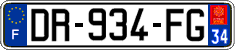 French license plate, SIV (ordinary)