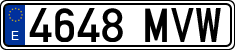 License plates of Spain, Ordinary (2000)
