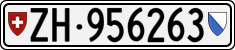 License plate of Switzerland, Cars