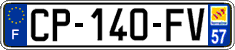 French license plate, SIV (ordinary)