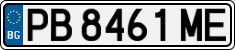 License plate of Bulgaria, Cars