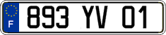 French license plate, FNI