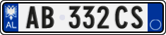 License plate of Albania, Cars (2011)
