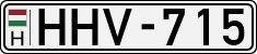 license plates of Hungary, Cars (1990)