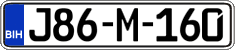 License plate of Bosnia and Herzegovina, Regular plates