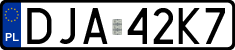 License plates of Poland, Regular car plates