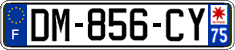 French license plate, SIV (ordinary)
