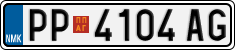 License plate of North Macedonia, Regular plates (2012)