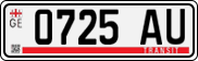 License plate of Georgia, Export transit plates