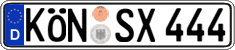 German license plate, Regular plates