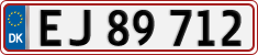 License plate of Denmark, Regular plates