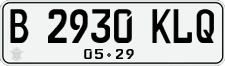 License plate of Indonesia, Regular plates