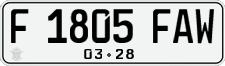 License plate of Indonesia, Regular plates