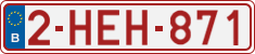 License plate of Belgium, Regular plates (2010)