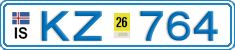 License plate of Iceland, Cars