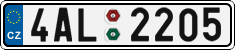 License plate of the Czech Republic, Cars (2001)