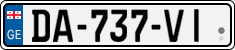 License plate of Georgia, Cars (2014)