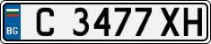 License plate of Bulgaria, Cars