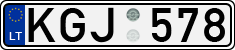 License plate of Lithuania, Cars