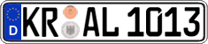 German license plate, Regular plates