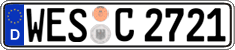 German license plate, Regular plates