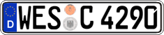 German license plate, Regular plates