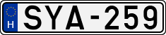 license plates of Hungary, Cars (1990)
