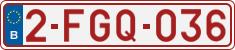 License plate of Belgium, Regular plates (2010)