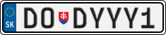 License plate of Slovakia, Vanity Plates