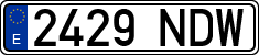 License plates of Spain, Ordinary (2000)
