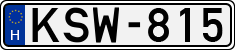 license plates of Hungary, Cars (1990)
