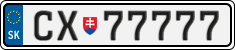 License plate of Slovakia, Vanity Plates
