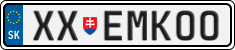 License plate of Slovakia, Vanity Plates