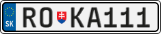 License plate of Slovakia, Vanity Plates