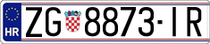 License plate of Croatia, Regular plates