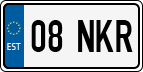 License plate of Estonia, Regular car plates (US-size)