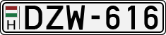 license plates of Hungary, Cars (1990)